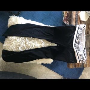 Pink brand black yoga pants